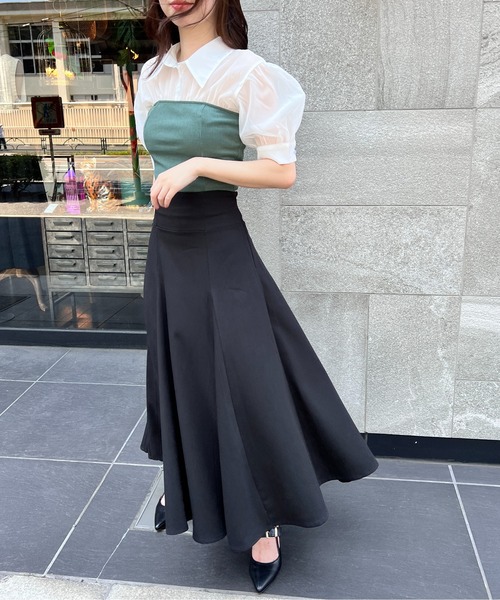 NOMAE（ノーマエ）の「BACKレースアップフレアスカート（スカート
