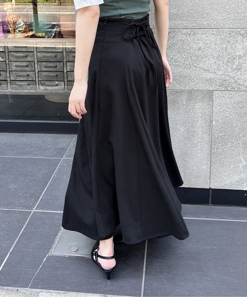 NOMAE（ノーマエ）の「BACKレースアップフレアスカート（スカート・レディース・ブラック/ブラウン/グレー/ダークブルー・FREE）」の8枚目の写真