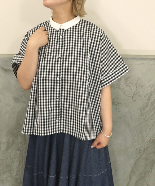 DONOBAN(ドノバン)の「オーバーシャツ(シャツ/ブラウス・レディース・ブルーグリーン/ブルー系その他/ブラック系その他/ブルー系その他2・F)」の8枚目の写真
