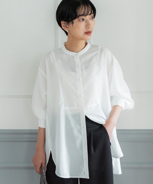 coca(coca)(コカ)の「ハンサムシャツ(シャツ/ブラウス・レディース・ブラック/ホワイト・M/L)」の1枚目の写真