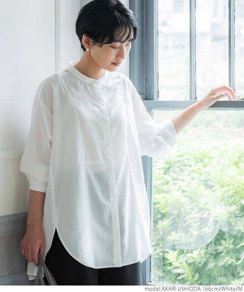 coca(coca)(コカ)の「ハンサムシャツ(シャツ/ブラウス・レディース・ブラック/ホワイト・M/L)」の7枚目の写真