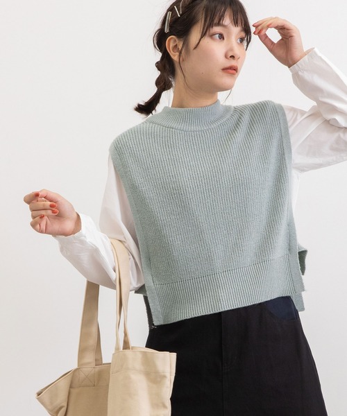 POU DOU DOU（プードゥドゥ）の「ショートベスト（ベスト・レディース・ライトブルー/ネイビー/アイボリー・3）」の19枚目の写真