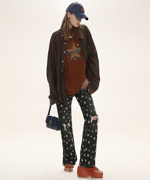 MASONPRINCE（メイソンプリンス）の「ロゴステッチ ボタンダウンシャツ CS23750【DO NOT TAG】（シャツ/ブラウス・レディース・ブラウン/グリーン/ピンク・M/S/L）」の8枚目の写真