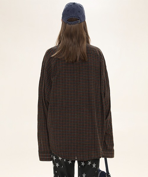 MASONPRINCE（メイソンプリンス）の「ロゴステッチ ボタンダウンシャツ CS23750【DO NOT TAG】（シャツ/ブラウス・レディース・ブラウン/グリーン/ピンク・M/S/L）」の10枚目の写真