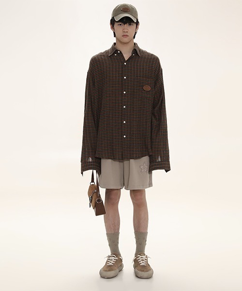 MASONPRINCE（メイソンプリンス）の「ロゴステッチ ボタンダウンシャツ CS23750【DO NOT TAG】（シャツ/ブラウス・レディース・ブラウン/グリーン/ピンク・M/S/L）」の12枚目の写真