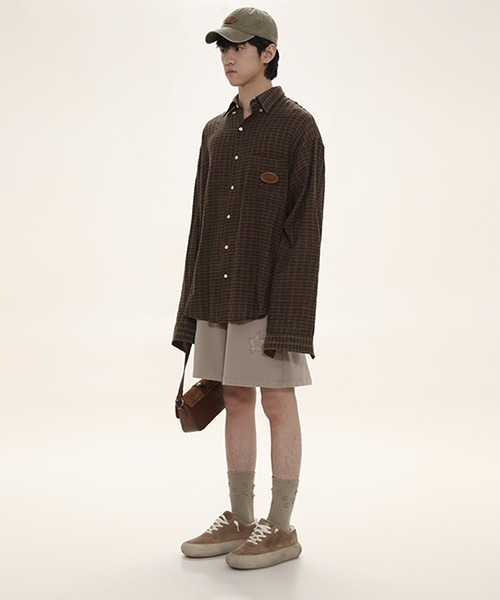 MASONPRINCE（メイソンプリンス）の「ロゴステッチ ボタンダウンシャツ CS23750【DO NOT TAG】（シャツ/ブラウス・レディース・ブラウン/グリーン/ピンク・M/S/L）」の14枚目の写真