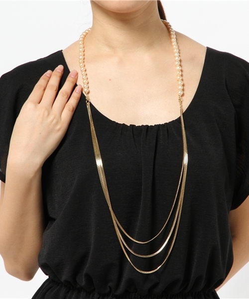 FIGARO Paris（フィガロパリ）の「◇GREN Pearl chain 2Way ネックレス（ネックレス・レディース・ホワイト系その他・FREE）」の6枚目の写真