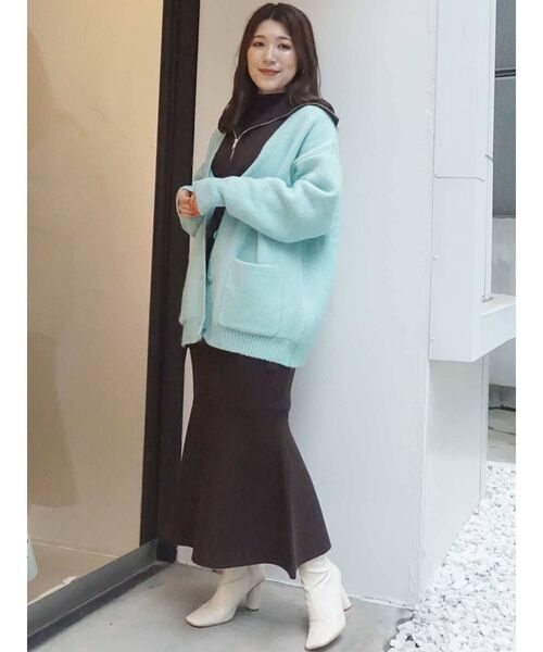 MERCURYDUO（マーキュリーデュオ）の「クロップドベストセットニットワンピース（ワンピース・レディース・ダークブラウン/ベージュ/アイボリー・SMALL/MEDIUM）」の11枚目の写真