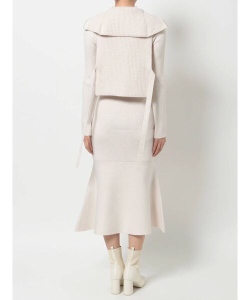 MERCURYDUO（マーキュリーデュオ）の「クロップドベストセットニットワンピース（ワンピース・レディース・ダークブラウン/ベージュ/アイボリー・SMALL/MEDIUM）」の10枚目の写真