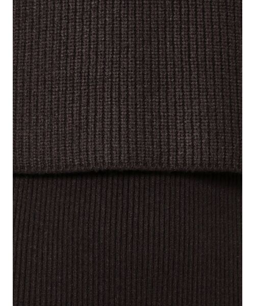 MERCURYDUO（マーキュリーデュオ）の「クロップドベストセットニットワンピース（ワンピース・レディース・ダークブラウン/ベージュ/アイボリー・SMALL/MEDIUM）」の5枚目の写真