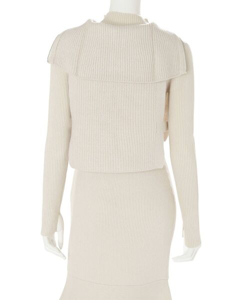 MERCURYDUO（マーキュリーデュオ）の「クロップドベストセットニットワンピース（ワンピース・レディース・ダークブラウン/ベージュ/アイボリー・SMALL/MEDIUM）」の21枚目の写真