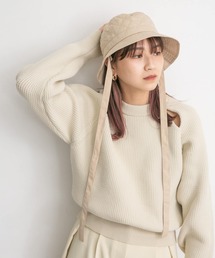 KBF | リボン付きキルティングバケットHAT(ハット)