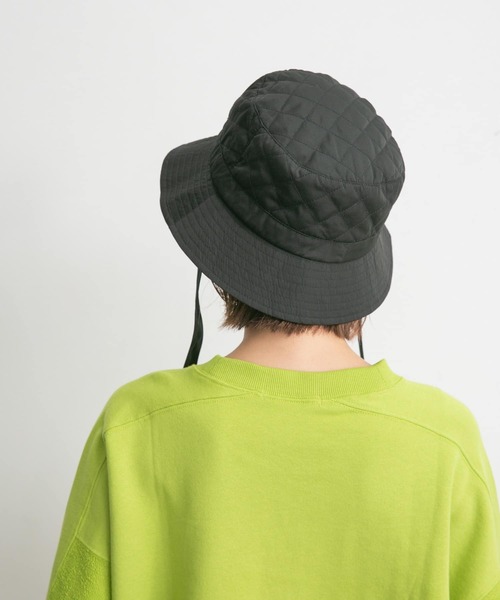 KBF(ケイビーエフ)の「リボン付きキルティングバケットHAT(ハット・レディース・ブラック/ベージュ/オフホワイト・ONE)」の13枚目の写真