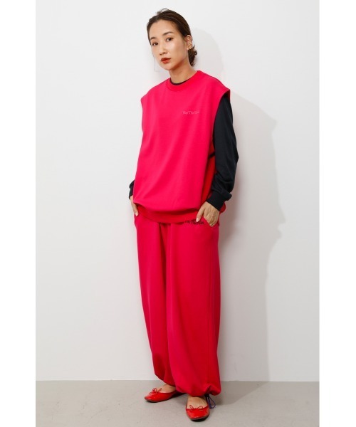 RODEO CROWNS WIDE BOWL（ロデオクラウンズワイドボウル）の「Field sw vest（ベスト・レディース・ピンク/ターコイズブルー/グレー×ホワイト・FREE）」の17枚目の写真