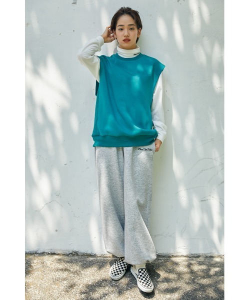 RODEO CROWNS WIDE BOWL（ロデオクラウンズワイドボウル）の「Field sw vest（ベスト・レディース・ピンク/ターコイズブルー/グレー×ホワイト・FREE）」の13枚目の写真