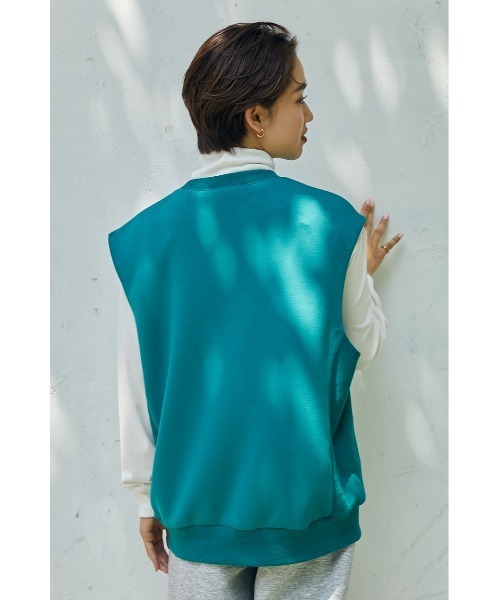 RODEO CROWNS WIDE BOWL（ロデオクラウンズワイドボウル）の「Field sw vest（ベスト・レディース・ピンク/ターコイズブルー/グレー×ホワイト・FREE）」の11枚目の写真