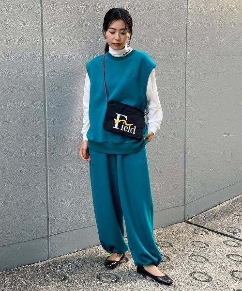 RODEO CROWNS WIDE BOWL（ロデオクラウンズワイドボウル）の「Field sw vest（ベスト・レディース・ピンク/ターコイズブルー/グレー×ホワイト・FREE）」の20枚目の写真