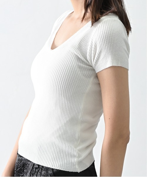 ibeul_（イベール）の「スリムリブ半袖ベーシックトップス（Tシャツ/カットソー・レディース・ブルー/レッド/ブラック/ホワイト/グリーン/ネイビー・M/L/FREE）」の12枚目の写真