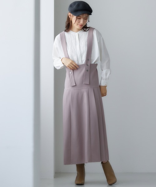 miclat（ミクラ）の「大きいサイズ ジャンパースカート miclat（ジャンパースカート・レディース・ブラック/ピンクベージュ・LL/3L/4L/L）」の5枚目の写真