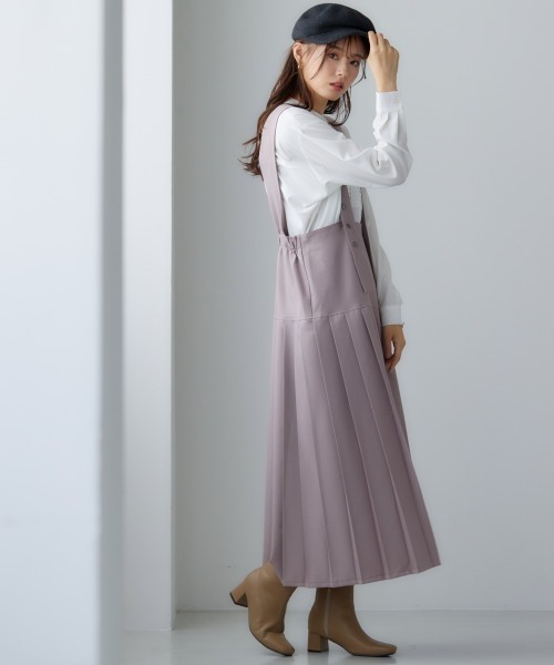 miclat（ミクラ）の「大きいサイズ ジャンパースカート miclat（ジャンパースカート・レディース・ブラック/ピンクベージュ・LL/3L/4L/L）」の4枚目の写真