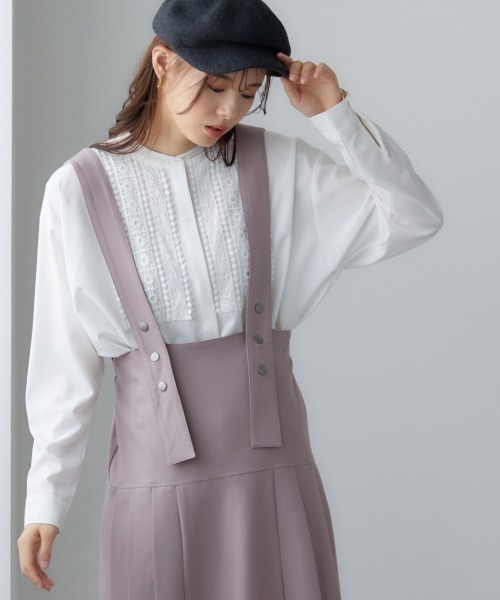 miclat（ミクラ）の「大きいサイズ ジャンパースカート miclat（ジャンパースカート・レディース・ブラック/ピンクベージュ・LL/3L/4L/L）」の16枚目の写真