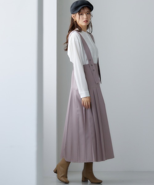 miclat（ミクラ）の「大きいサイズ ジャンパースカート miclat（ジャンパースカート・レディース・ブラック/ピンクベージュ・LL/3L/4L/L）」の18枚目の写真