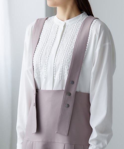 miclat（ミクラ）の「大きいサイズ ジャンパースカート miclat（ジャンパースカート・レディース・ブラック/ピンクベージュ・LL/3L/4L/L）」の6枚目の写真