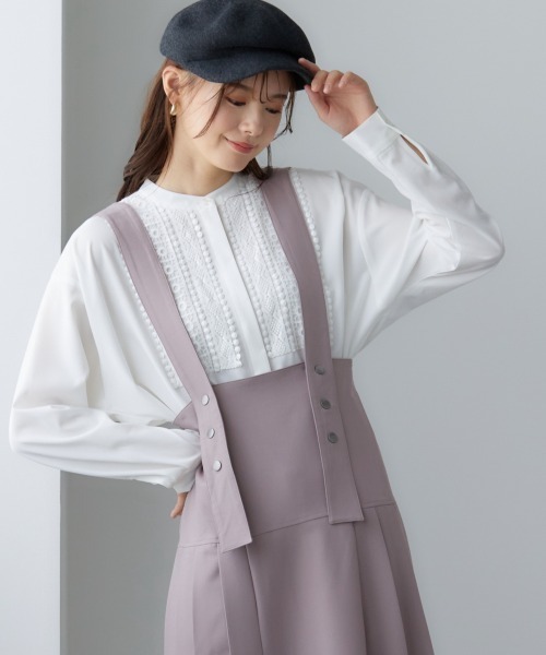 miclat（ミクラ）の「大きいサイズ ジャンパースカート miclat（ジャンパースカート・レディース・ブラック/ピンクベージュ・LL/3L/4L/L）」の11枚目の写真