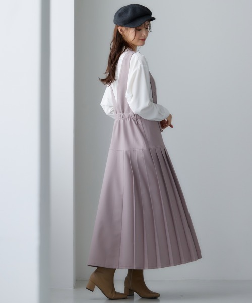 miclat（ミクラ）の「大きいサイズ ジャンパースカート miclat（ジャンパースカート・レディース・ブラック/ピンクベージュ・LL/3L/4L/L）」の8枚目の写真