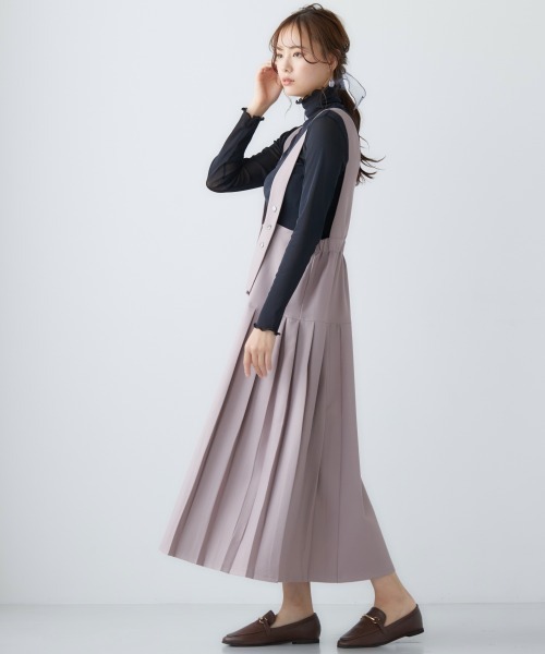 miclat（ミクラ）の「大きいサイズ ジャンパースカート miclat（ジャンパースカート・レディース・ブラック/ピンクベージュ・LL/3L/4L/L）」の10枚目の写真