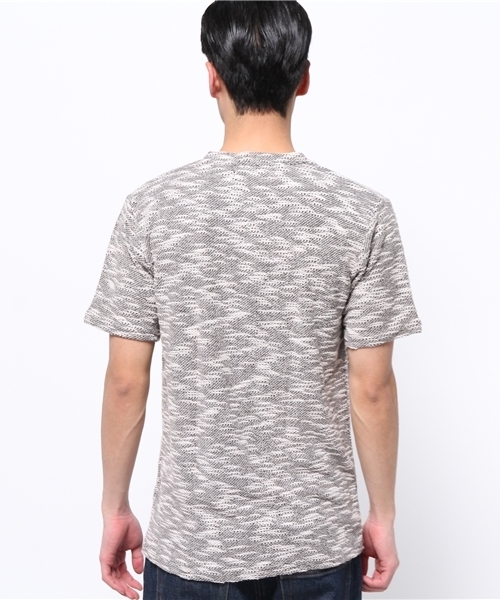 VENCEEXCHANGE(ヴァンスエクスチェンジ)の「スラブニットソーTシャツ (Tシャツ/カットソー・メンズ・オフホワイト/ブラック/ブルー/ピンク・MEDIUM/LARGE)」の7枚目の写真