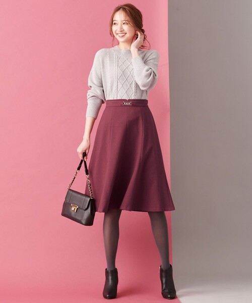 ANY SIS（エニィスィス）の「【洗える】スフレハイネックケーブル ニット（ニット/セーター・レディース・ピンク系/ライトイエロー系/スカイブルー系/オレンジ系/ライトグレー系/アイボリー系・4）」の9枚目の写真