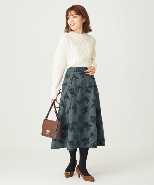 ANY SIS（エニィスィス）の「【洗える】スフレハイネックケーブル ニット（ニット/セーター・レディース・ピンク系/ライトイエロー系/スカイブルー系/オレンジ系/ライトグレー系/アイボリー系・4）」の16枚目の写真