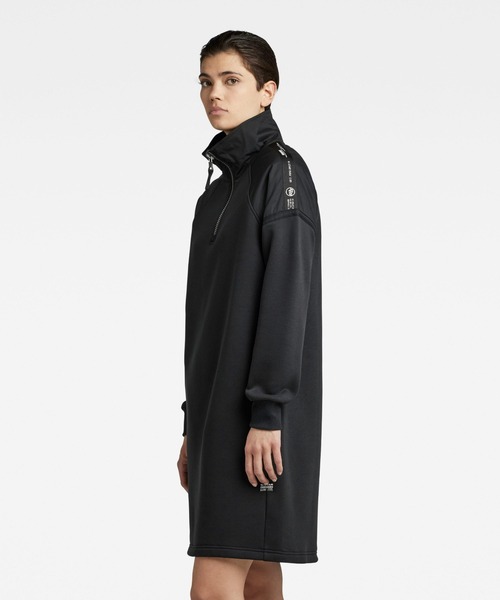 G-STAR(ジースター)の「TAPE LOOSE SWEAT DRESS/テープロゴオーバーサイズスウェットワンピース(ワンピース・レディース・ブラック系その他・SMALL/X-SMALL/MEDIUM)」の2枚目の写真