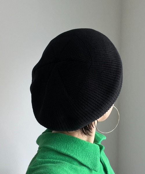 wee9s（ウィークス）の「daily daily knit beret / デイリーデイリーニットベレー帽（ハンチング/ベレー帽・レディース・グレー/ブラック/アイボリー/ダークグレー/ベビーピンク・FREE）」の7枚目の写真