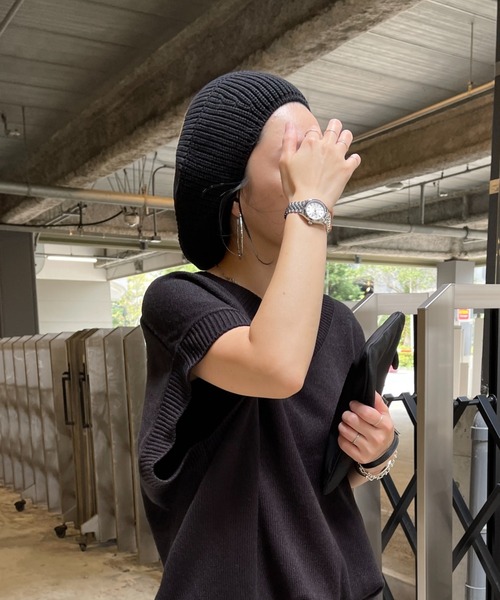 Bibiy MONIQUE BERETブラック ベレー帽 タグ付き 今期新作♡ Bibiy ベレー帽 MONIQUE BERET レディース