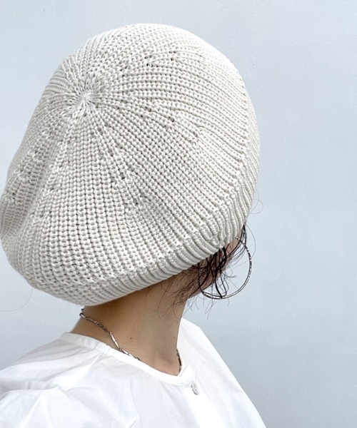 wee9s（ウィークス）の「daily daily knit beret / デイリーデイリーニットベレー帽（ハンチング/ベレー帽・レディース・グレー/ブラック/アイボリー/ダークグレー/ベビーピンク・FREE）」の20枚目の写真