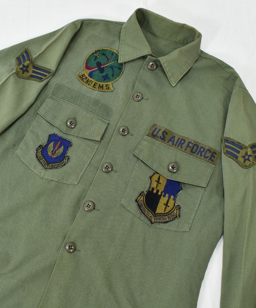 VINTAGE(ヴィンテージ)の「【ヴィンテージ古着】ミリタリー U.S.AIR FORCE ユーティリティシャツ(ミリタリージャケット・メンズ・カーキ・SMALL)」の10枚目の写真