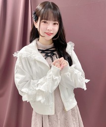 リボンスリーブブルゾン