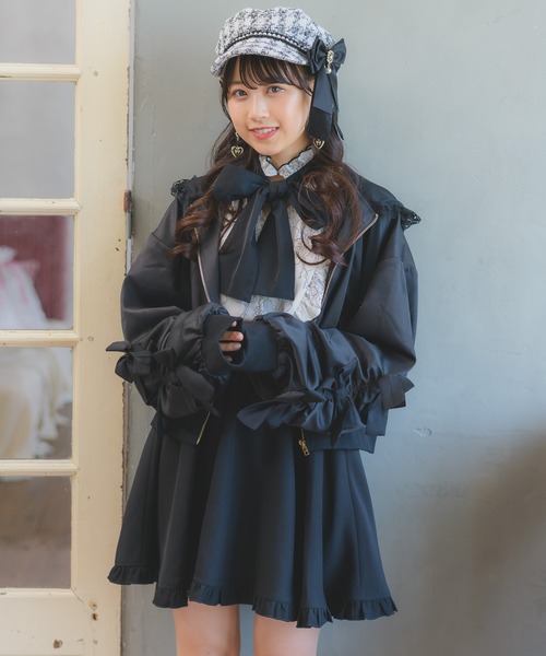 ROJITA(ロジータ)の「リボンスリーブブルゾン(ブルゾン・レディース・ブラック/ホワイト・FREE)」の6枚目の写真