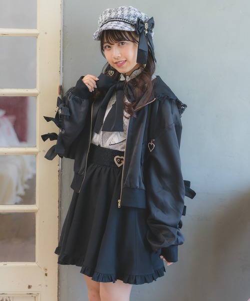 ROJITA(ロジータ)の「リボンスリーブブルゾン(ブルゾン・レディース・ブラック/ホワイト・FREE)」の7枚目の写真