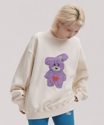 ISTKUNST | A'GEM/9 × .kom『ISTKUNST/イストクンスト』BOUCLE HEART RABBIT SWEATSHIRTS/ブークレーハートラビット スウェット シャツ(スウェット)