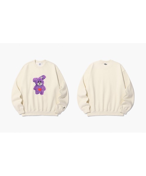 ISTKUNST（イストクンスト）の「A'GEM/9 × .kom『ISTKUNST/イストクンスト』BOUCLE HEART RABBIT SWEATSHIRTS/ブークレーハートラビット スウェット シャツ（スウェット・メンズ・アイボリー・M/L）」の10枚目の写真