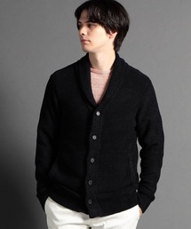 MONSIEUR NICOLE | メランジベロア ショールカラーニットカーディガン(カーディガン/ボレロ)