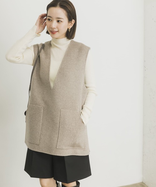 URBAN RESEARCH(アーバンリサーチ)の「リバーオーバーVネックベスト(ダウンベスト・レディース・モカ/ベージュ系その他・36/38)」の15枚目の写真