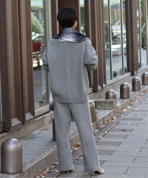 JOURNAL STANDARD relume（ジャーナルスタンダード　レリューム）の「《WEB限定追加2》ラムナイロン天竺編み2WAYカーディガン（カーディガン/ボレロ・レディース・チャコールグレー/ネイビー・FREE）」の13枚目の写真