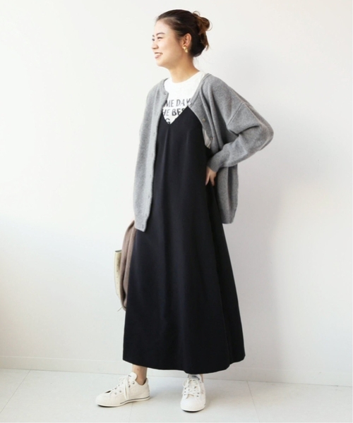 JOURNAL STANDARD relume（ジャーナルスタンダード　レリューム）の「《WEB限定追加2》ラムナイロン天竺編み2WAYカーディガン（カーディガン/ボレロ・レディース・チャコールグレー/ネイビー・FREE）」の4枚目の写真