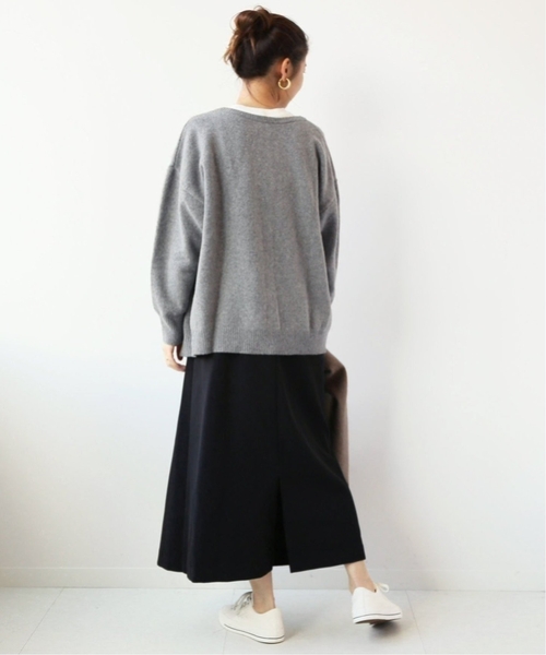 JOURNAL STANDARD relume（ジャーナルスタンダード　レリューム）の「《WEB限定追加2》ラムナイロン天竺編み2WAYカーディガン（カーディガン/ボレロ・レディース・チャコールグレー/ネイビー・FREE）」の17枚目の写真