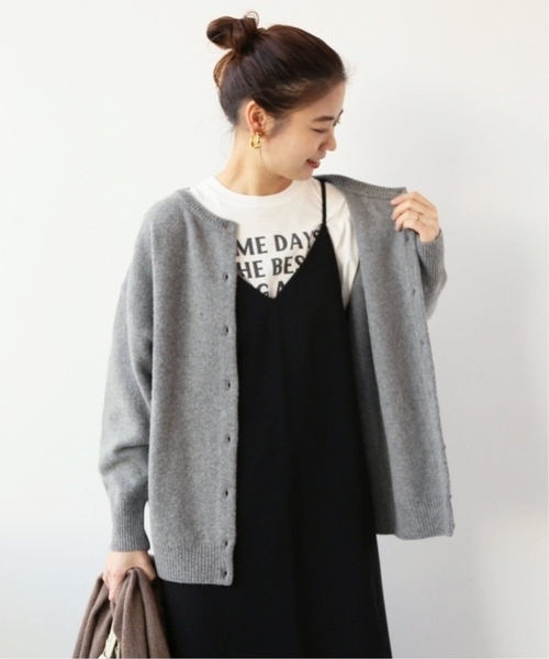 JOURNAL STANDARD relume（ジャーナルスタンダード　レリューム）の「《WEB限定追加2》ラムナイロン天竺編み2WAYカーディガン（カーディガン/ボレロ・レディース・チャコールグレー/ネイビー・FREE）」の11枚目の写真