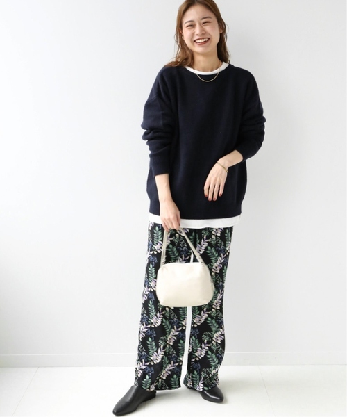 JOURNAL STANDARD relume（ジャーナルスタンダード　レリューム）の「《WEB限定追加2》ラムナイロン天竺編み2WAYカーディガン（カーディガン/ボレロ・レディース・チャコールグレー/ネイビー・FREE）」の8枚目の写真